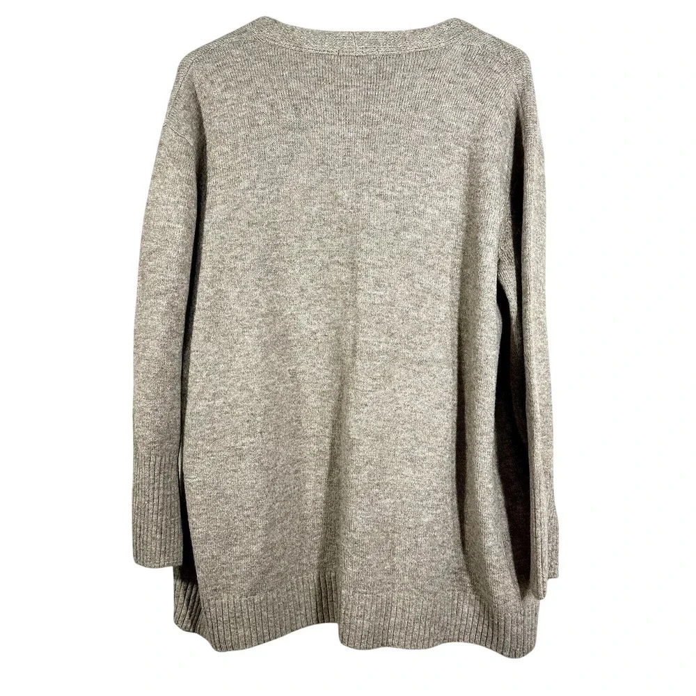 Shop Stevie Womens Oatmeal Heather Open Front Cardigan Sweater Large Pockets‎